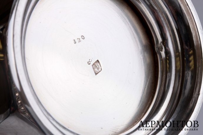 Чайно-кофейный сервиз Roussel Fils amp Cie. Серебро 950. Франция