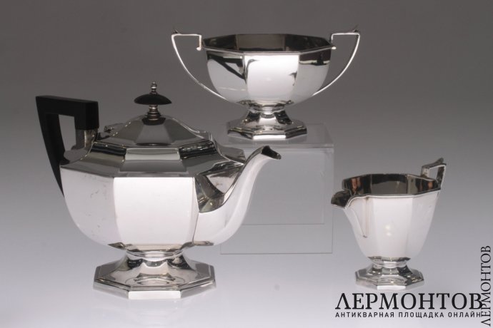Чайный сервиз Walker amp Hall. Серебро 925. Англия