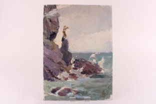 Картина из серии Природа. N4. Чурсин К.Н. Картон, масло. XX в.