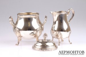 Чайный сервиз Е. Puiforcat. Серебро 950. Франция