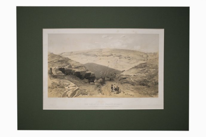 Литография.  Долина смертной тени. У. Симпсон. Крымская война. Лондон, 1855 г.