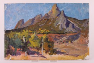 Картина из серии Крымские зарисовки. N9. Чурсин К.Н. Картон, масло. XX в.