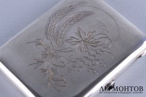 Портсигар. Артель Московский ювелир. Серебро 875 пробы. СССР, до 1960 г.
