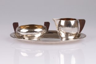 Чайный набор Koch & Bergfeld. Серебро 900. Германия.