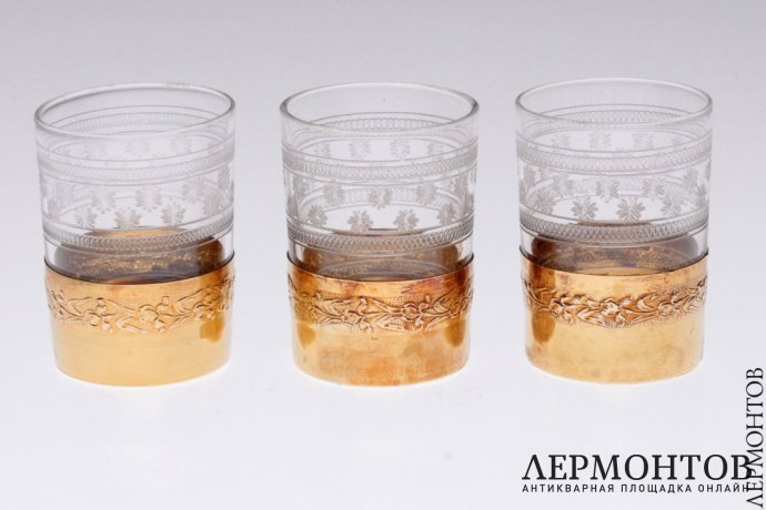 Ликерный набор Ravinet et Baccarat. Серебро 950. Франция