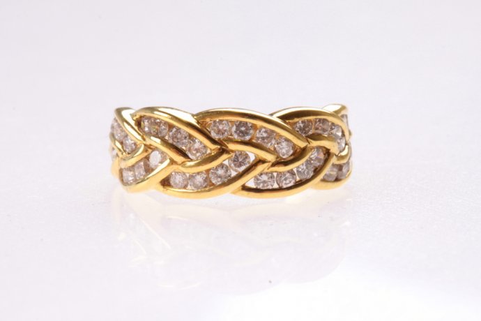 Кольцо Коктейль с бриллиантами 1,02 к. Золото 585 пробы. США