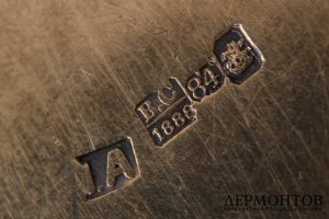 Подстаканник в русском стиле. Серебро 84 пробы, эмаль, золочение. Россия, 1888 г.