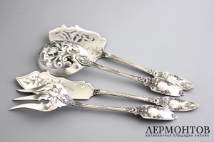 сервировочный набор VEYRAT. серебро 950 пробы. франция