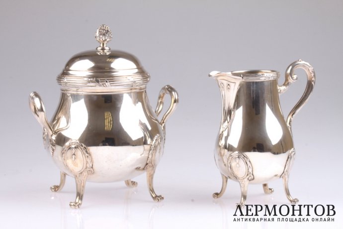 Чайный сервиз Е. Puiforcat. Серебро 950. Франция