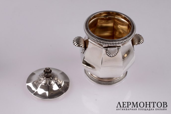 Чайно-кофейный сервиз Roussel Fils amp Cie. Серебро 950. Франция