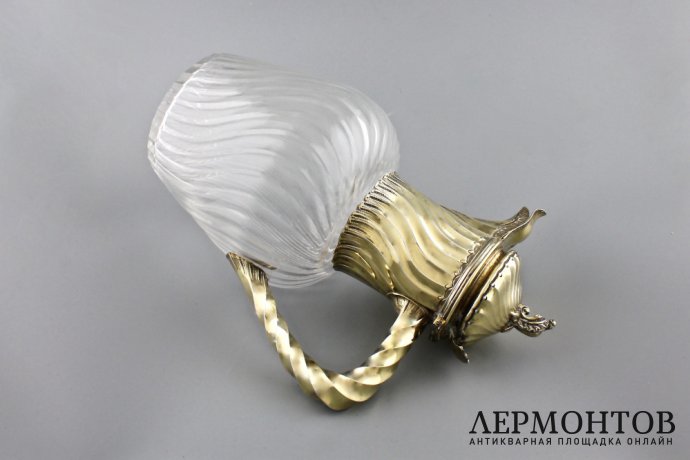 Кувшин в серебряной оправе с золочением. Франция, XIX век.