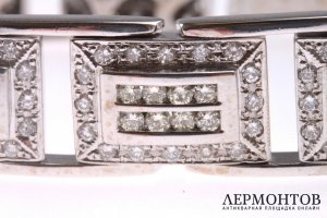 Браслет с бриллиантами 7,04 к. Белое золото 585 пробы.