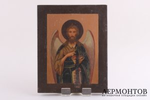 Икона Иоанна Крестителя. Письмо по металлу.