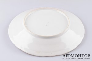 Тарелка в стиле шинуазри. Завод Попова. Фарфор. Российская империя