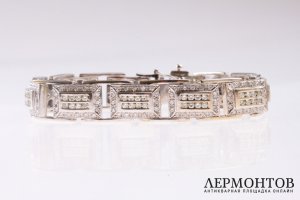Браслет с бриллиантами 7,04 к. Белое золото 585 пробы.