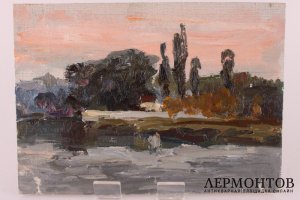 Картина из серии Крымские зарисовки. N3. Чурсин К.Н. Картон, масло. XX в.