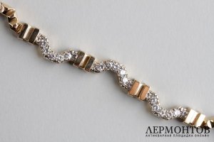 Браслет c бриллиантами 1,76 к. Золото 585 проба