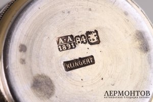 Стопка с полихромной эмалью по скани. Клингерт. Серебро 84 пробы. Россия, 1891 год.