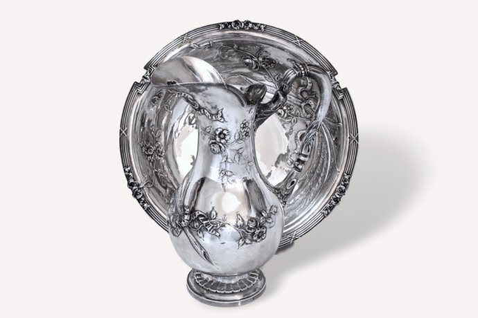 Гарнитур для умывания,купания. Серебро 950 пробы. Франция, XIX в.