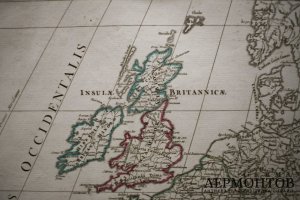 Карта. Римская империя. Запад и Восток. Жиль Робер Вогонди. Франция, XVIII век.