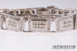Браслет с бриллиантами 7,04 к. Белое золото 585 пробы.