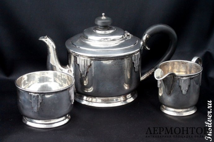 Чайный сервиз Walker and Hall. Серебро 925. Англия