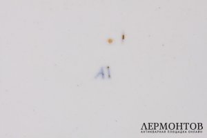 Тарелка в стиле шинуазри. Завод Попова. Фарфор. Российская империя