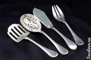 Набор для закусок Henin et Cie. Серебро 950. Франция