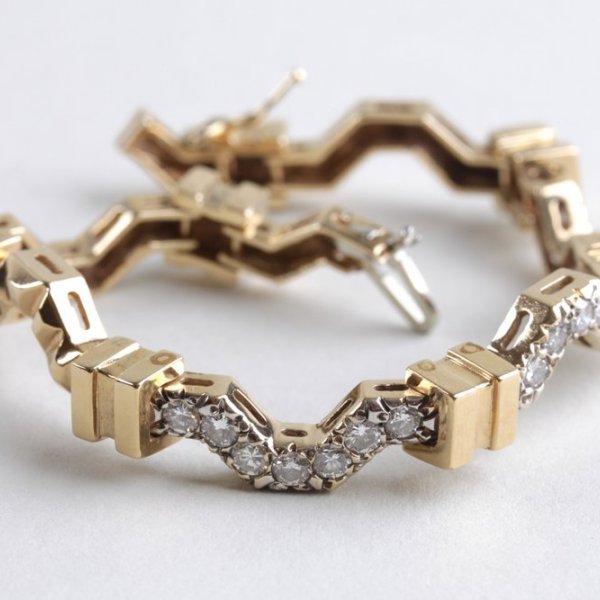 Браслет c бриллиантами 1,76 к. Золото 585 проба