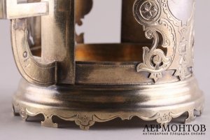 Подстаканник в русском стиле. Серебро 84 пробы, эмаль, золочение. Россия, 1888 г.