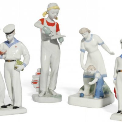 Советские фарфоровые статуэтки: Герои того времени