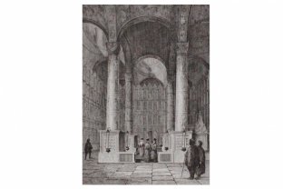 Гравюра. Успенский собор в Кремле. Москва. Леметр. 1838 год.
