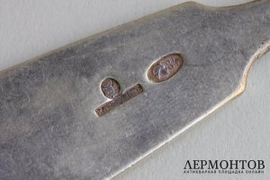 Комплект столовых ложек. 6 шт. И. Хлебников. Серебро 84 пробы. Российская империя