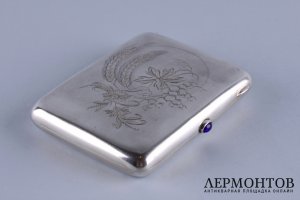 Портсигар. Артель Московский ювелир. Серебро 875 пробы. СССР, до 1960 г.