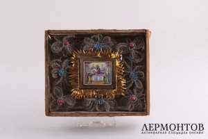 Икона "Успение Божией Матери" Эмаль, финифть, латунь.