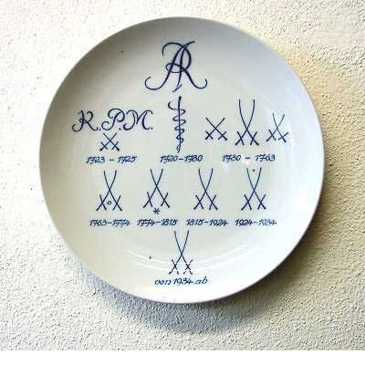 Клейма немецких фарфоровых заводов