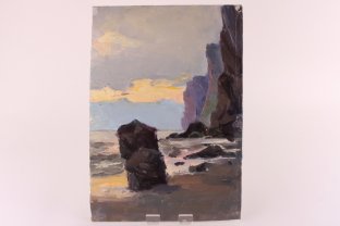 Картина из серии Природа. N5. Чурсин К.Н. Картон, масло. XX в.