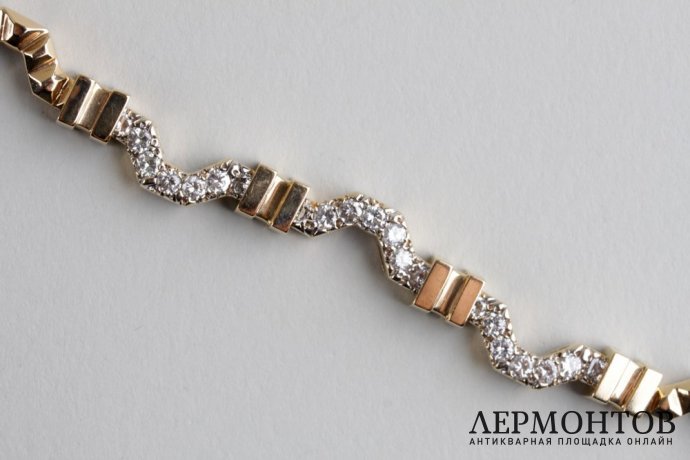 Браслет c бриллиантами 1,76 к. Золото 585 проба