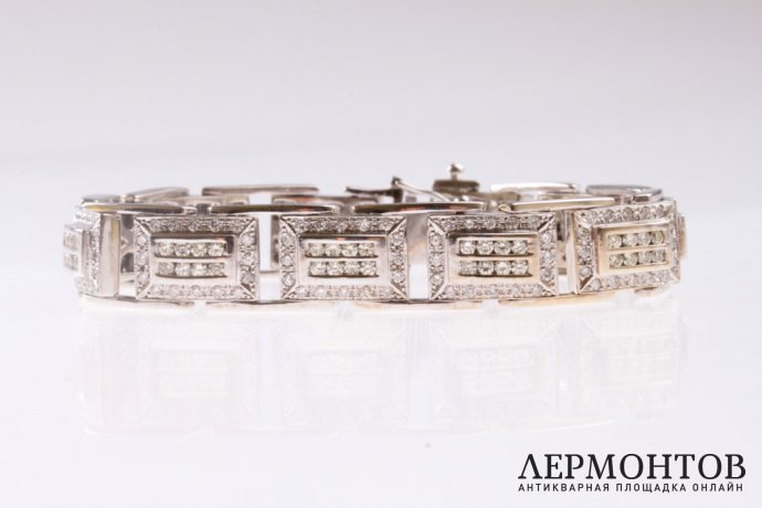 Браслет с бриллиантами 7,04 к. Белое золото 585 пробы.