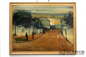 Картина. Сильвен Виньи. Городской пейзаж