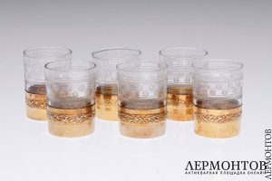 Ликерный набор Ravinet et Baccarat. Серебро 950. Франция