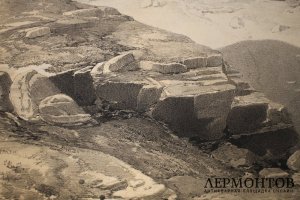 Литография.  Долина смертной тени. У. Симпсон. Крымская война. Лондон, 1855 г.