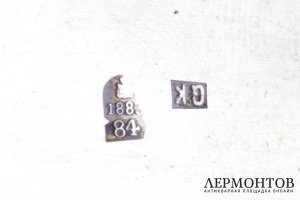 Портсигар с черневым узором. Густав Клингерт. Серебро 84. Российская империя, 1883 г.