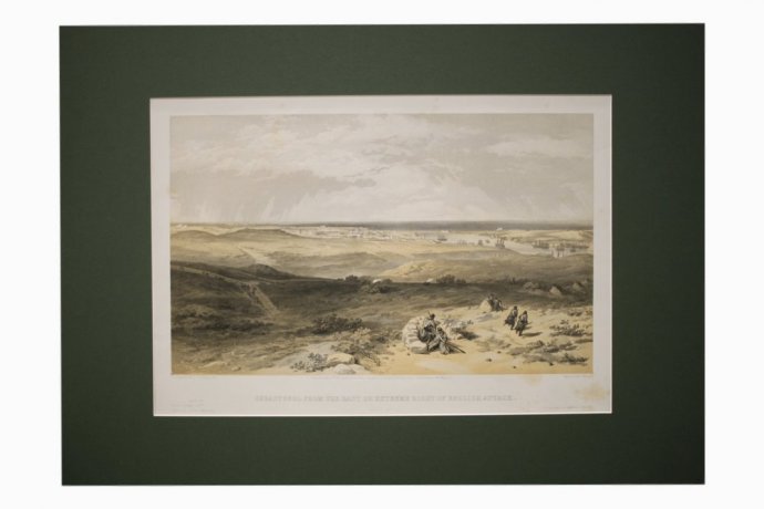 Литография. Севастополь с английских позиций. Крымская война. Симпсон. Лондон, 1855г