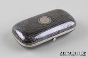 Портсигар с черневым узором. Густав Клингерт. Серебро 84. Российская империя, 1883 г.