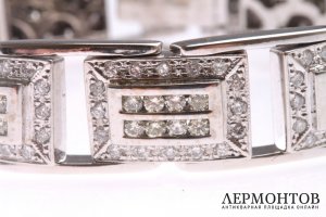 Браслет с бриллиантами 7,04 к. Белое золото 585 пробы.