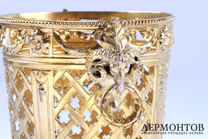 Ажурное ведерко. Серебро 800. Австро-Венгрия