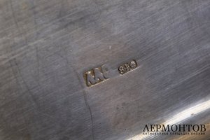 Портсигар с черневым узором. Большой театр. Серебро 84 пр. Российская империя, XIX в.