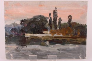 Картина из серии Крымские зарисовки. N3. Чурсин К.Н. Картон, масло. XX в.