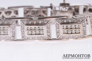 Браслет с бриллиантами 7,04 к. Белое золото 585 пробы.